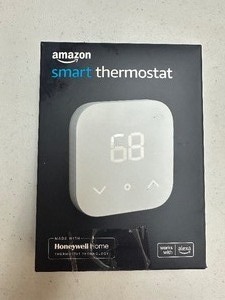 lot 102 image: Amazon Smart Thermostat Model S6ED3R  Save money and energy