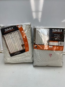 lot 159 image: 2 New Open Box 2 Packs (4 Curtains Total) of SUNBLK Total Blackout Curtains Panels are 52 x 84 - Bradley Birch