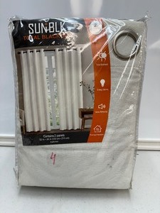 lot 152 image: New 2 Pack of SUNBLK Total Blackout Curtains Panels are 52 x 84 - Bradley Birch
