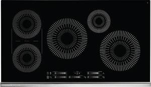 lot 3 image: Frigidaire Gallery 36 in. Induction Modular Cooktop in Black with 5 Burner Elements, including Bridge Burner for Griddle - Black GCCI3667AB Retail $2199.99