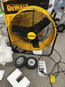 lot 49 image: DEWALT 24 in. Heavy-Duty Drum Fan with Extra Long 12 ft. Power Cord and Stepless Speed Control