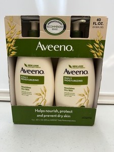 lot 173 image: New Aveeno 40oz Daily Moisturizing Lotion Set