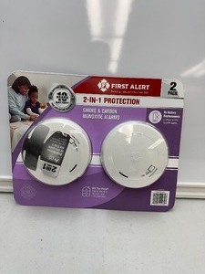 lot 146 image: Open Box Like New 2 Pack of First Alert 2 in 1 protection Smoke & Carbon Monoxide Detectors