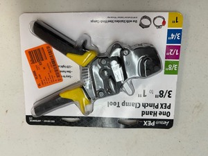 lot 231 image: Apollo 38 in. to 1 in. 1-Hand PEX-B Pinch Clamp Tool