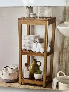 lot 118 image: New Mesa 3 Tier Acacia Storage Tower  Shelf 1619123
