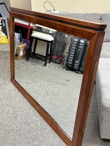 lot 9 image: Huge Bathroom  Vanity Mirror with side pop out storage Unit & Folding Super Magnify Mirror 58 Wide x 40 14 Tall
