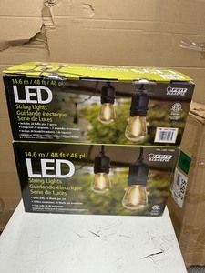 lot 192 image: 2 New Feit Electric 48 LED Filament String Light Sets   - 96 Ft Total