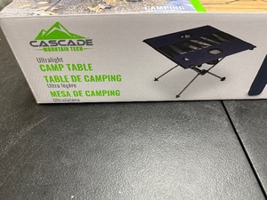 lot 190 image: New Cascade Mountain Tech Ultralight Camp Table - Lightweight for Backpacking, Camping, Sporting Events, Beach, and Picnics with Carry Bag