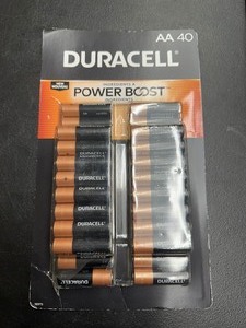 lot 254 image: New 40 Pack of Duracell Power Boost AA Batteries - Damaged Packaging