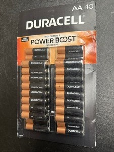 lot 188 image: New 40 Pack of Duracell Power Boost AA Batteries
