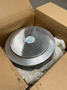 lot 271 image: Active Ventilation Aura Vent 144 NFA 14 in. Mill Finish Aluminum Roof Turbine Replacement Static Roof Vent with Louver Design