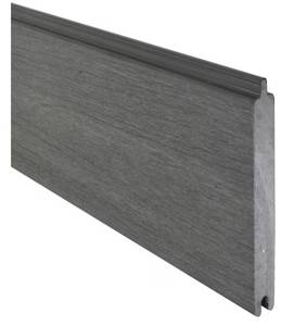 lot 20 image: 5 24 Packs  120 EuroFence 0.41 ft. H x 5.91 ft. W Euro Style Oxford Grey Tongue and Groove Composite Fence Board - Retail $4101.60