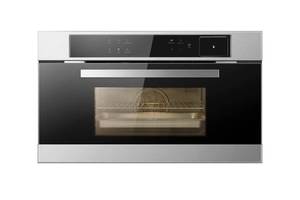 lot 6 image: Robam CQ762S 30 in. Built In Single Electric Convention Oven with Steam Cooking, Black Onyx Tempered Glass with Stainless Steel - Retail $2379