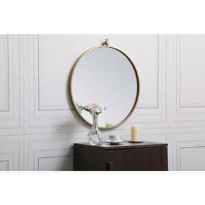 lot 93 image: New Eternity 21 X 21 inch Brass Wall Mirror