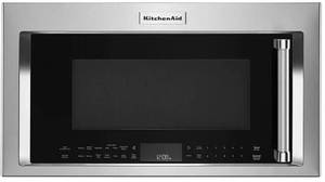 lot 96 image: KitchenAid - 1.9 Cu. Ft. Convection Over-the-Range Microwave with Sensor Cooking and Simmer Cook Cycle with Steamer Container - Stainless Steel