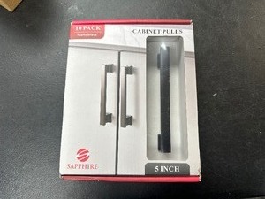 lot 279 image: New 10 Pack Hexa Series Modern 5 in. Rectangular Cabinet Handle Pull from Sapphire Collection - Matte Black