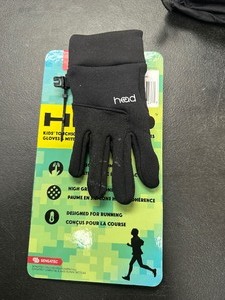 lot 293 image: New Kids Head Touchscreen Gloves  Mittens Size M Medium - Black