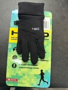lot 296 image: New Kids Head Touchscreen Gloves  Mittens Size M Medium - Black