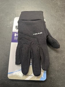 lot 300 image: New Mens Head Touchscreen Gloves  Mittens Size XL  X Large - Black