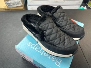 lot 310 image: New Womens Baretraps Gemma Spring  Winter Faux Fur Lined Shoes  Mules  Slippers Size 8 Black