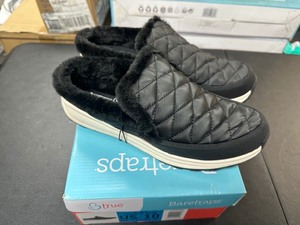 lot 311 image: New Womens Baretraps Gemma Spring  Winter Faux Fur Lined Shoes  Mules  Slippers Size 10 Black