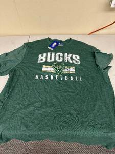 lot 319 image: New Milwaukee Bucks Basketball T-Shirt Size 2XL