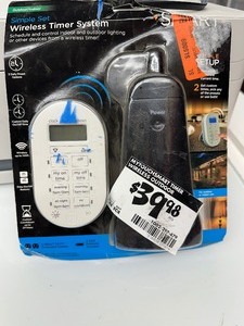 lot 333 image: My Touchsmart 35167 myTouchSmart Outdoor Plug-in Timer, 1 Pack, Black Dual Outlet-Programmable with Remote