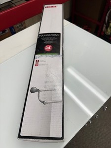 lot 341 image: Delta Foundations 24 Double Bath Towel Bar - Stainless Steel  Brushed Nickel