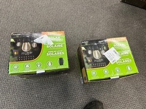 lot 356 image: 2 Sets of Sunforce 35 Ft Solar String Lights  with Solar Panel & Remote 75 Linear Ft Total