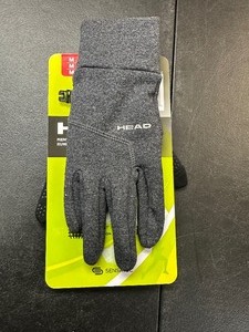 lot 372 image: New Head Mens Touchscreen Running Gloves - Size M Medium  Dark Grey