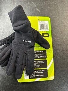 lot 390 image: New Head Mens Touchscreen Running Gloves - Size M Medium  Black