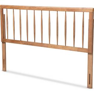 lot 130 image: Valin Queen Headboard in Ash Walnut Finish by Baxton Studio