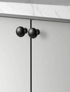 lot 359 image: New 12 Pack Sapphire Alpha Series 1 in. Black Modern Round Cabinet Knob