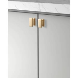 lot 363 image: New 19 Pack Sapphire, Hexa Series 1-12 in. Brass Colored Modern Gold Cabinet Knobs