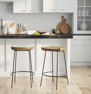 lot 83 image: Carolina Cottage Diya 30.5 in. Natural Stationary Stool (Set of 2)