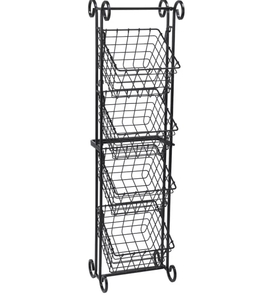 lot 131 image: Gourmet Basics By Mikasa 4 Tier Flip Market Basket