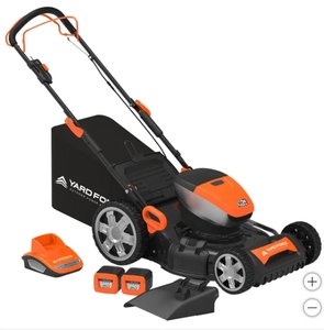 lot 208 image: Yardforce YF60vRX Lithium-Ion Battery 60v 21 Self-Propelled Lawn Mower 3-in-1 Mower with Torque-Sense Cutting Control & 2 4Ah Batteries, Rapid Charger - Retail $699