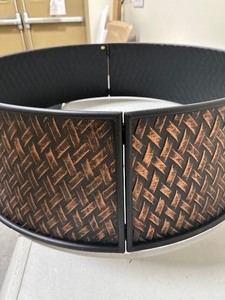 lot 417 image: Metal Holiday  Christmas Tree Collar - Copper Color & Black
