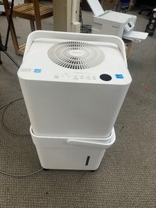 lot 201 image: Midea 50 pt. Smart CUBE Dehumidifier up to 4,500 sq. ft. ENERGY STAR, 3X More Water Capacity, Wi-Fi Enabled in White