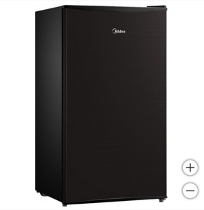 lot 250 image: New Midea Compact Refrigerator  Mini Fridge, 3.3 cu ft, Black