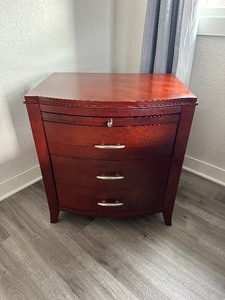lot 33 image: Brighton Two Drawer Nightstand in Cinnamon SKU BR1581 (retail price $649.00)