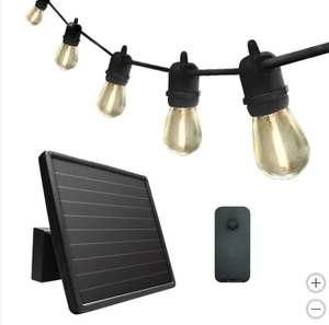 lot 147 image: 3 Sets of Sunforce 35 Ft Solar String Lights  with Solar Panel & Remote 105 Linear Ft Total
