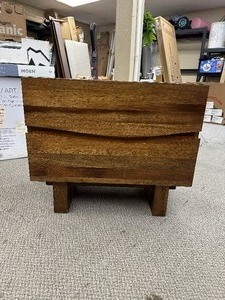 lot 88 image: MODUS  Ocean Two Drawer Mid-Century Modern Solid Wood Nightstand (retail price$599)