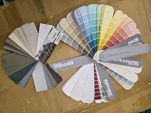 lot 19 image: Lot of 2 Color Fan Decks by Sherwin-Williams and Great Barrier
