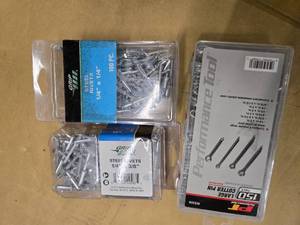 lot 24 image: Lot of 2 Packs of Grip Fast Steel Rivets and 1 Pack of Performance Tool Cotter Pin Assortment ( New) . See description