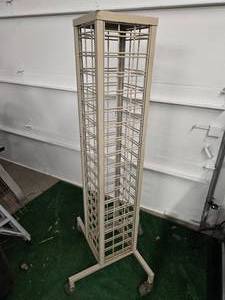 lot 56 image: 62 H x 20W Rack for miscellaneous items for shop
