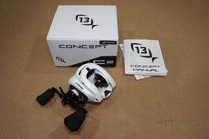 13 Fishing Concept Left Handed Baitcaster Reel -White