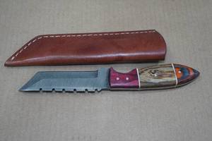 Custom Damascus Style Hunting Knife