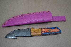 Custom Damascus Style Hunting Knife