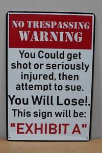 Metal Warning Sign
